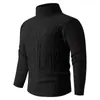 Suéter de cuello alto grueso para otoño e invierno, top de punto de moda con patrón de trenzas, jersey cálido y transpirable, camiseta básica cómoda