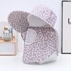 Chapéu de verão feminino estilo coreano grande beiral para colheita de chá chapéu de sol de malha respirável chapéu de equitação rosto cobrindo pescoço proteção xale chapéu de sol
