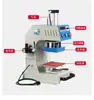 Prensa Pneumática Automática para Transferência de Calor para Mochilas, Sapatos, Etiquetas de Gola, Máquina de Fotos, Máquina de Prensagem de Logos, Máquina de Passar Strass DIY