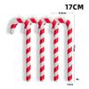 Muleta de Navidad Decoración Navideña Cinta Muleta Caramelo Muleta Roja y Blanca Arreglo de Árbol de Navidad Muñeco Colgante Transfronterizo