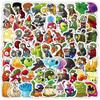 100 jogo infantil plantas vs zumbis desenho animado PVZ em torno de grafite adesivos diy notebook adesivos