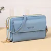 Bolsa Popular para Celular 2026 Novo Modelo Bolsa para Celular com Três Zíperes Carteira Longa para Mulheres Carteira de Grande Capacidade Bolsa Transversal