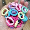 Cuerda para el pelo de color caramelo sin costuras para niños, anillo para el pelo, venta al por mayor, goma de pelo pequeña para bebé, no daña el pelo, goma elástica pequeña, accesorios para el pelo de niñas