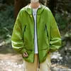 Chaqueta Impermeable de Seda de Hielo Delgada Transpirable Protección Solar para Hombres y Mujeres Verano con Capucha Doble Cremallera Ligera Chaqueta de Moda