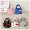 Bolso Nuevo de Comercio Exterior Gato Kt para Niños, Bolso de Mano Acolchado de Mezclilla de Dibujos Animados, Bolso de Hombro Cruzado Estilo Japonés Estilo Ins