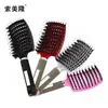Pente Tt Comb Curvo Pente Grande Curvo Cerdas de Javali Pente Massageador Pente Modelador para Cabelo Cacheado Fileira Curva Pente de Costela para Cabelo Cacheado
