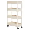 Armario Angosto de Almacenamiento para Baño para Espacio Detrás de la Puerta, Espacio del Inodoro 12cm, Carrito Móvil Ultradelgado