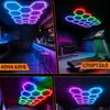 Luz RGB colmeia 24V barra de luz para garagem atmosfera salão de beleza automotiva dedicada luz LED mágica colorida