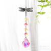 Atrapasueños de sol simple, artesanía de jardinería, amor, mariposa, abeja, color AB, cuentas octagonales, colgante, sala de estar, colgante de cristal