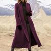 Ropa transfronteriza para mujer, abrigo ultra largo europeo y americano, abrigo extra grande, gabardina informal de lana
