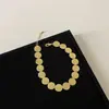 Collar Redondo Cepillado Pesado para Mujer, Collar Niche de Lujo Ligero Cadena Clavícula, Diseño Niche Versátil Elegante Sencillo