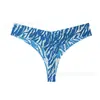 Calcinhas Femininas Camufladas Estilo Europeu Americano Sexy de Cintura Baixa Tamanho Plus Size Seda de Gelo Sem Costura Respirável Algodão Puro no Gancho T-Pants Esportivas Modeladoras de Bumbum