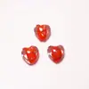 Cuentas de Cristal Corazón de Melocotón Arena Dorada, Cuentas de Cristal con Forma de Corazón, Pendientes Hechos a Mano DIY, Accesorios para Collares, Cuentas Sueltas al por Mayor