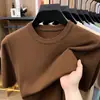 Estilo Verão 2026 Novo Camiseta Masculina de Meia-Idade com Gola Redonda Moda Casual Cor Sólida Manga Longa Solta Fina Camiseta Pulôver