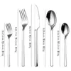 Chuangjing Mango Cuadrado Personalizable Acero Inoxidable 430 Vajilla de Mesa Más Vendida Vajilla Occidental Set de Cuchillo, Tenedor y Cuchara Práctico