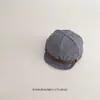 Chapéu de sol infantil para primavera e outono, boné de beisebol de oito gomos estilo britânico para meninos e meninas, boné de jornaleiro, chapéu de pintor