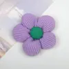 Flor de botão de cinco pétalas com enchimento de algodão tridimensional colorida DIY para adereço de cabeça, pequenos acessórios de flor em tecido, acessórios decorativos para sapatos e meias