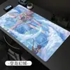 Alfombrilla de ratón extra grande con paisaje de rocas al atardecer en rosa y morado, borde engrosado con bloqueo, alfombrilla antideslizante para escritorio de computadora de oficina, teclado
