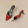 Sandalias de Punta a la Moda para Ropa de Exterior, Combinadas con Faldas, Zapatos de Mujer, Nuevas Sandalias de Tacón Alto de Nicho Estilo Francés para el Verano de 2025