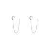 Nuevos aretes de borla cara delgada larga alambre red de aretes viento frío clip para hueso de la oreja nicho mayoreo