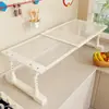 Prateleira para micro-ondas de cozinha, armário multiuso sob a pia com prateleiras ajustáveis e um rack de armazenamento para temperos e utensílios de cozinha