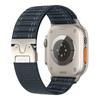 Correa Advanced Sense Tejido de Nylon con Bucle de Patrón de Onda para Apple Watch Hebilla de Paracaídas Tejida Correa de Reloj iwatch