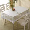 Toalha de Mesa Transparente Mais Vendida para E-commerce de Comércio Exterior, Simples, à Prova d'Água e de Óleo, Jogo Americano de PVC Lavável com Borda de Renda