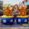 Arcos Fúnebres Inflables, Arcos Fúnebres de León Azules y Dorados, Arcos Inflables de León Dorado para Funerales, Arcos para Eventos Rojos y Blancos