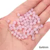 Cuentas Redondas de Vidrio Rosa Transparentes de Color Sólido, Cuentas de Cristal, Cuentas de Rueda, Secciones de Bambú, Materiales para Accesorios de Abalorios DIY, Pulseras