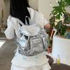 Mochila Mini Feminina Estudante Xadrez Laço Fofo Pequena Fresca Simples Versátil Mochila Floresta Pequena