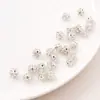 Contas de Bola de Diamante de Cobre Contas Espaçadoras Feitas à Mão DIY Pulseira Colar Chaveiro Contas Soltas Acessórios Material Joias