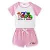 Traje de verano 2023 para niños y niñas, pantalones cortos de bebé, camiseta de manga corta, pantalones cortos, traje deportivo informal de dos piezas para niños