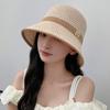 Sombrero de pescador para mujer, protector solar, de verano, de malla transpirable, para viajes, combina con todo, con la cara visible, estilo japonés pequeño.