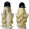 Amazon Sombrero Peluca Gorra de Béisbol Peluca Mujeres Africanas Naranja Estilo de Cabello Largo Rizado Cabello Sintético Cubrecabezas Stock de Fábrica