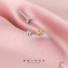 Aretes de Plata 925 Mini Flor para Mujer 2021 Nueva Moda Aretes Pequeños y Exquisitos ins Aretes Elegantes de Celebridad de Internet