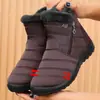 Zapatos de algodón mujer invierno poliuretano botas largas cálidas de caña alta pareja talla grande botas de nieve con forro de felpa engrosadas protección contra el frío