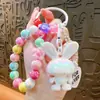 Llavero Colgante de Conejo de Acrílico Accesorios para Llavero de Coche Pulsera de Cuentas de Colores Decoración para Mochila Regalo Venta al por Mayor