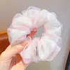 Goma para el pelo de gasa ligera con borde decorado para mujer, Sujetador de coleta de alta gama, Nuevo estilo 2026, Goma para el pelo esponjosa