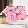 Pijamas de Verano para Niñas Coreanas Estilo Occidental de Burbujas Estilo Princesa de Burbujas Manga Corta para Niños Ropa de Casa para Niños al Por Mayor