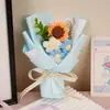 Ramo de Girasol Flor de Lana, Flor Artificial, Flor Eterna, Día del Maestro, Regalo de San Valentín, Venta al por Mayor de Comercio Exterior Transfronterizo