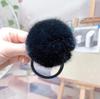 Pelúcia bola redonda corda de cabelo coreana inverno nova cor quente alta elasticidade acessório de cabeça super macio combina com tudo anel de cabelo fofo para meninas