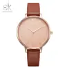 Relógio Feminino SK Relógio Famoso Feminino Moda Simples Padrão Mármore Relógio de Quartzo Pulseira de Couro À Prova D'água Relógio Feminino Transfronteiriço 0039