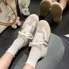 Zapatillas planas casuales versátiles con cordones 2026, zapatos casuales retro de primavera y otoño, zapatos de mujer, nuevo estilo de moda