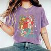 Comércio Exterior Verão Feminino Estilo Americano Retrô Street Pesado Padrão Sereia Algodão Puro Lavado Velho Camiseta para Homens e Mulheres