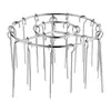 Brochetas de acero inoxidable parrilla freidora de aire horno nueva parrilla de barbacoa redondas colgantes brochetas cocina exterior