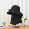 Sombrero de Pesca para Hombre con Ventilador de Carga Solar y Protector Facial, Sombrero de Sol de Ala Ancha para Actividades al Aire Libre