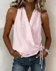 Nuevo top de tirantes sin mangas con cuello en V, estilo europeo y americano 2026, ligero y cómodo, disponible en Amazon en blanco y azul claro