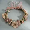 Diadema Corona de Flores de Tela de Moda Transfronteriza, Diadema Floral de Cinta Estilo Bosque, Accesorio para el Cabello Diadema Hecha a Mano para Sesión de Fotos de Novia en la Playa