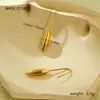 Brincos Longos Europeus e Americanos com Franjas de Moda Aço Inoxidável Brincos Colar de Aço Titânio Levemente Luxuoso Corrente em Y Joias Venda por Atacado