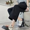 [2504] Verano para enviar pantalones nuevos de pierna ancha moda femenina moda relajada Joker slim casual pantalones rectos